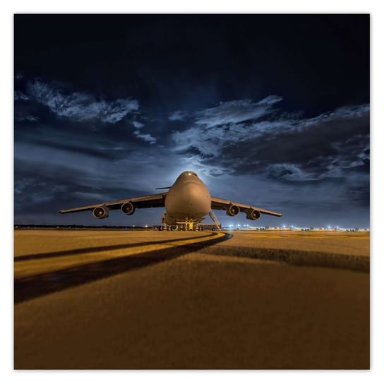 Plakat 140x140 Wielki samolot Lotnisko ZeSmakiem