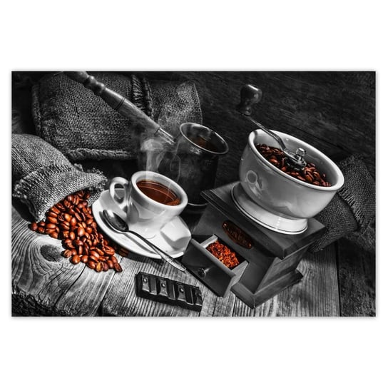 Plakat 155x105 Czarnobiałe zdjęcie kawy ZeSmakiem