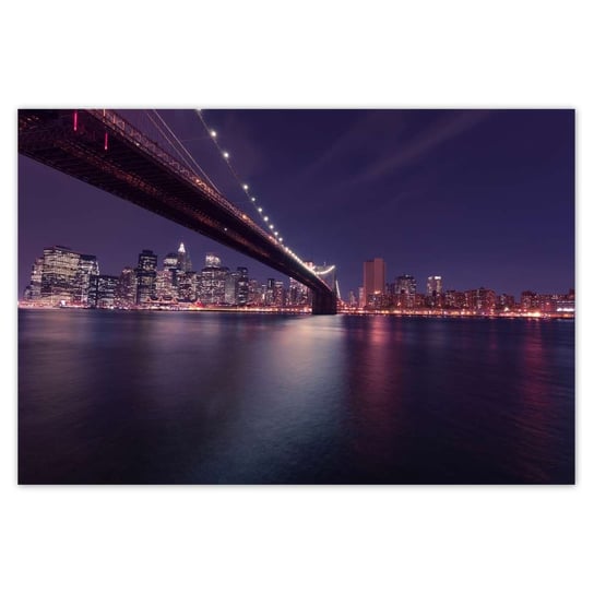 Plakat 155x105 Most nocą USA Nowy York ZeSmakiem