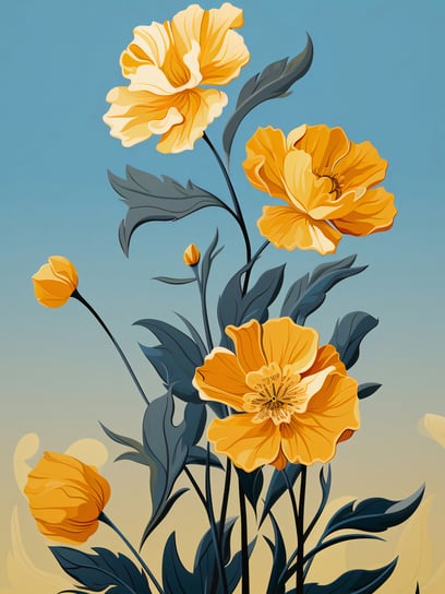 Plakat 15x20cm Złoty Kwiatowy Świt Inna marka