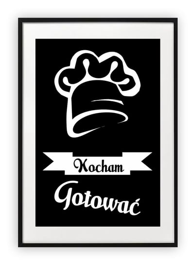 Plakat 15x21 cm kocham gotować typografia WZORY Printonia