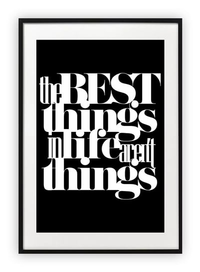 Plakat 15x21 cm The best things napis WZORY Printonia