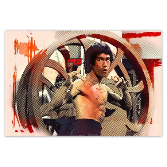 Plakat 185x125 Bruce Lee Kung Fu ZeSmakiem