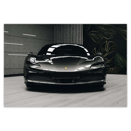 Plakat 185x125 Czarne Ferrari Samochód ZeSmakiem