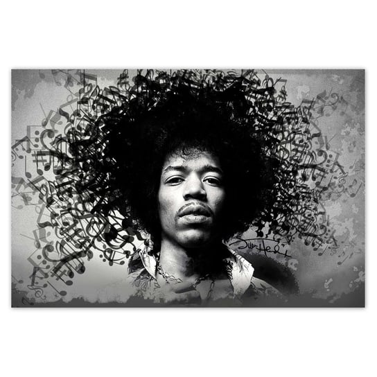 Plakat 185x125 Jimmy Hendrix z nutami ZeSmakiem
