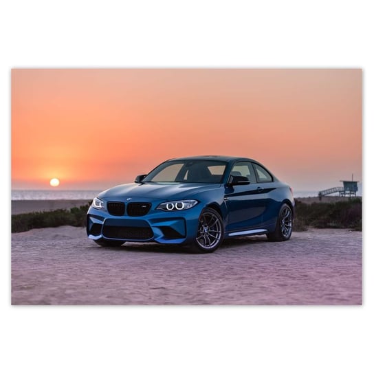 Plakat 185x125 Pejzaż BMW Zachód słońca ZeSmakiem