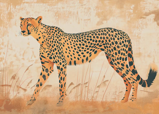Plakat 18x13cm Gepard w Ruchu Zakito Posters