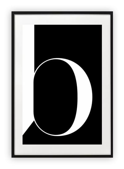 Plakat 18x24 cm B typografia litera WZORY Printonia