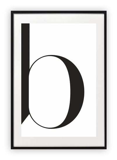 Plakat 18x24 cm Litera B typografia WZORY Printonia