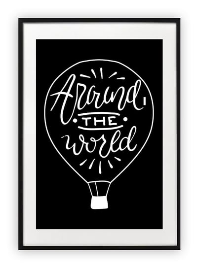 Plakat 18x24 cm Typografia Around The World WZORY Printonia