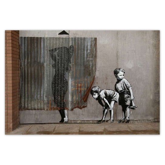 Plakat 200x135 Banksy Chłopcy Prysznic ZeSmakiem