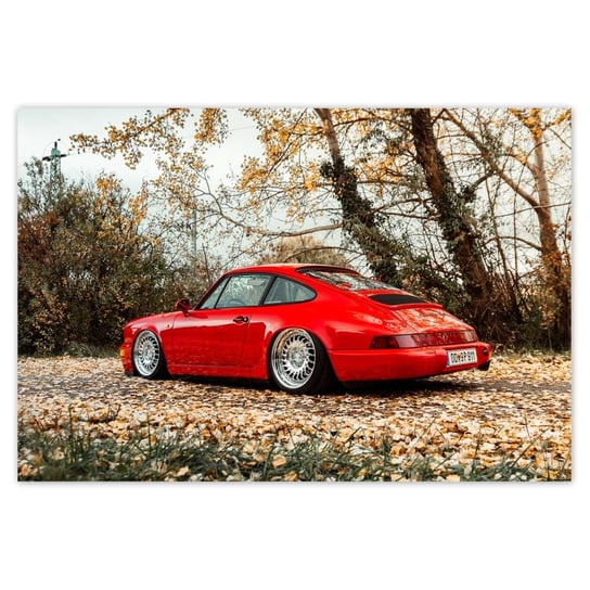 Plakat 200x135 Czerwone Porsche Samochód ZeSmakiem