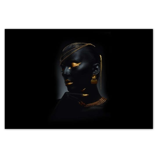 Plakat 200x135 Głowa ze złotymi ozdobami ZeSmakiem
