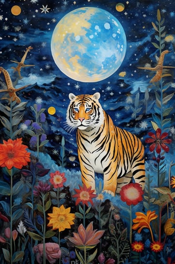 Plakat 20x30cm Tygrys w Ogrodzie Gwiazd Zakito Posters