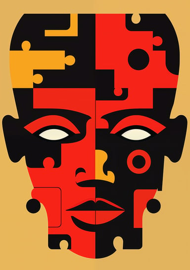Plakat 29,7x42cm Puzzle Tożsamości Zakito Posters