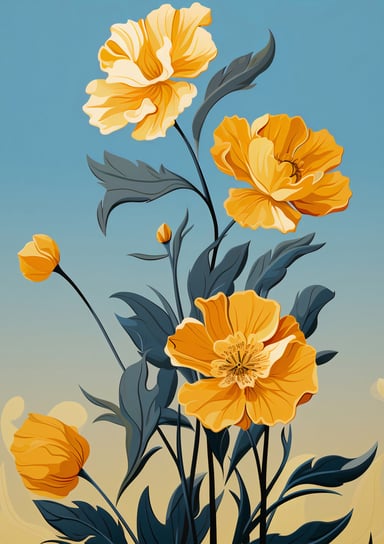Plakat 29,7x42cm Złoty Kwiatowy Świt Inna marka