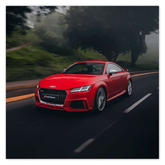Plakat 30x30 Czerwone Audi ZeSmakiem