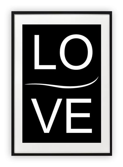 Plakat 30x40 cm Love Tekst WZORY Printonia