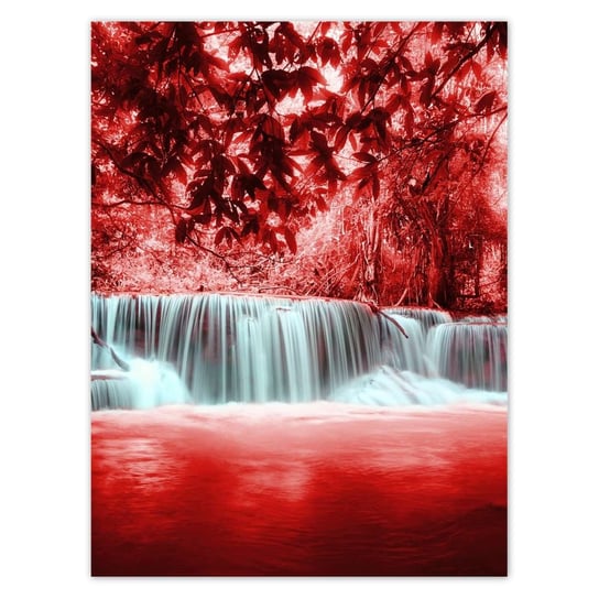 Plakat 30x40 Czerwony wodospad Kaskada ZeSmakiem