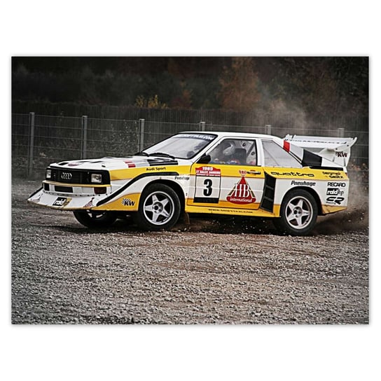 Plakat 40x30 Audi Quattro Drift bokiem ZeSmakiem