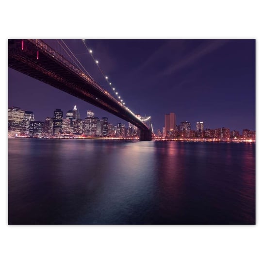 Plakat 40x30 Most nocą USA Nowy York ZeSmakiem