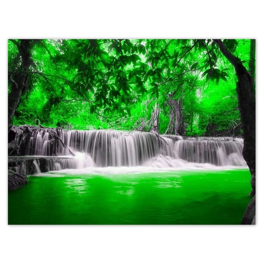 Plakat 40x30 Zielony wodospad Kaskada ZeSmakiem