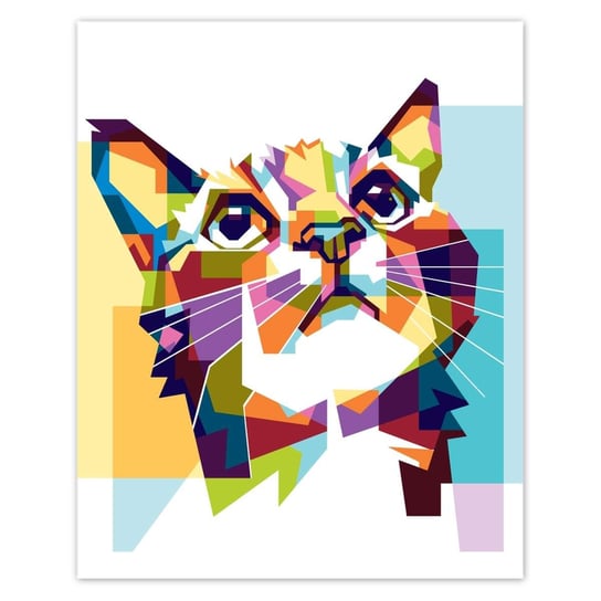 Plakat 40x50 Abstrakcyjny kot ZeSmakiem