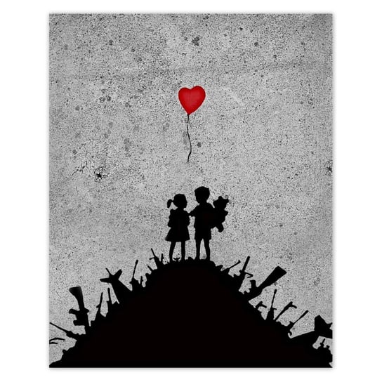 Plakat 40x50 Banksy Dzieci na stosie ZeSmakiem