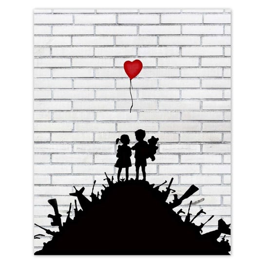 Plakat 40x50 Banksy Góra broni Balon ZeSmakiem