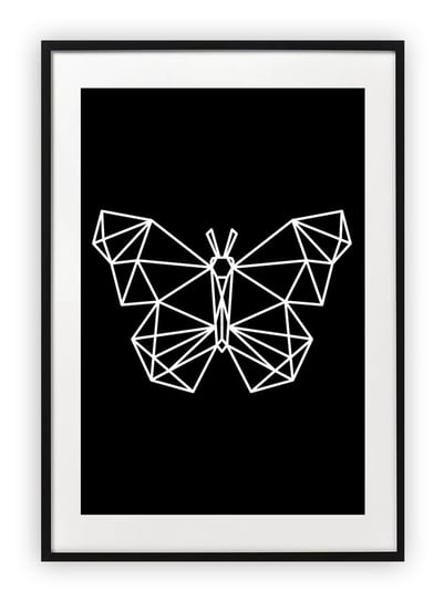 Plakat 40x50 cm Kształt polygons Motyl WZORY Printonia
