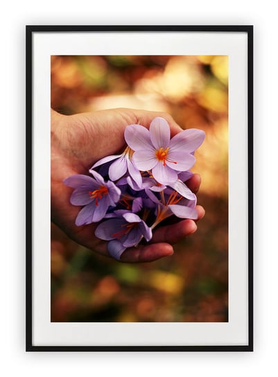 Plakat 40x50 cm Kwiaty na dłoni WZORY Printonia