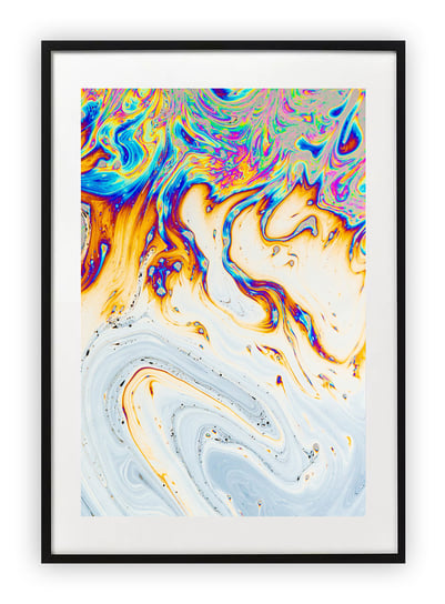 Plakat 40x50 cm Marmur Tęcza Kolory WZORY Printonia