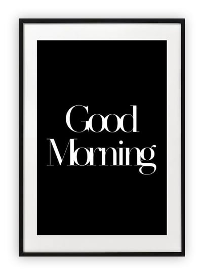 Plakat 40x50 cm Typografia Good Morning WZORY Printonia