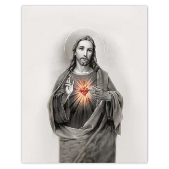 Plakat 40x50 Jezus Chrystus Król Serce ZeSmakiem