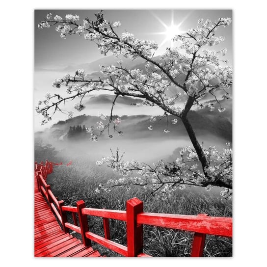 Plakat 40x50 Kwitnąca wiśnia Japonia ZeSmakiem