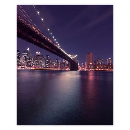 Plakat 40x50 Most nocą USA Nowy York ZeSmakiem