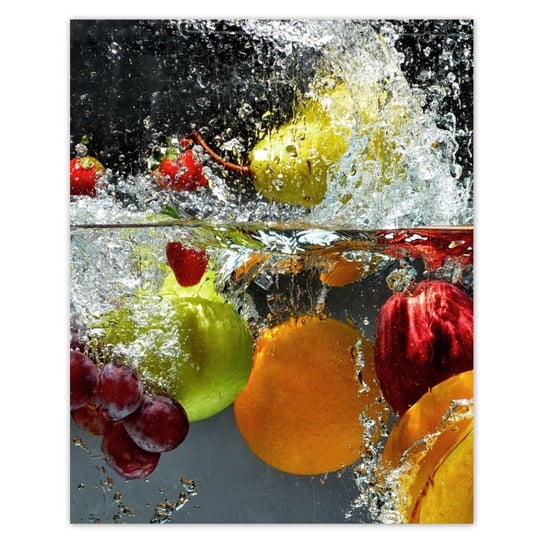 Plakat 40x50 Owoce wpadające do wody ZeSmakiem