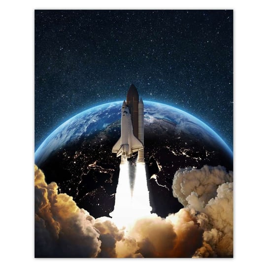 Plakat 40x50 Start rakiety w kosmos ZeSmakiem