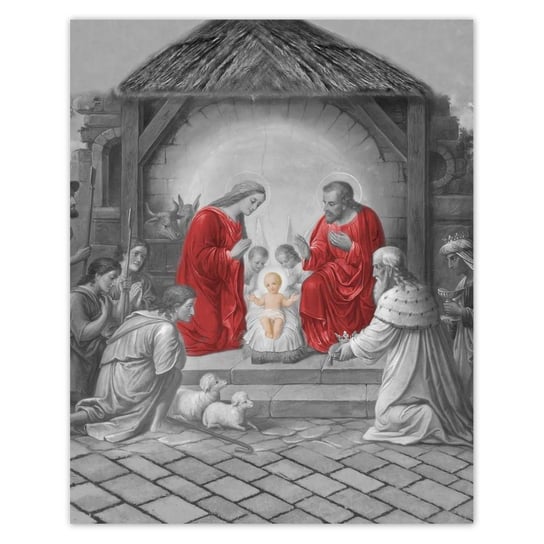 Plakat 40x50 Święta rodzina czerwień ZeSmakiem