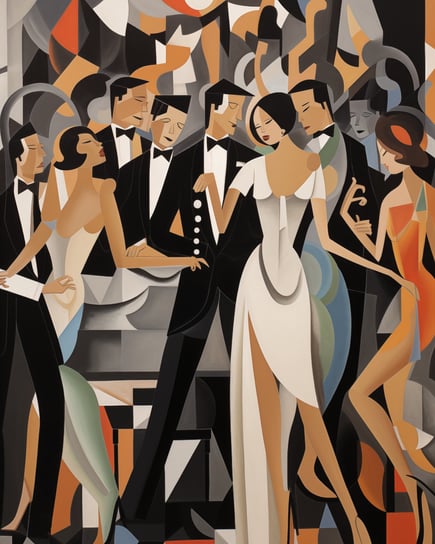 Plakat 40x50cm Bal w Art Deco Inna marka