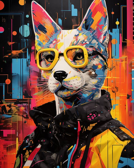 Plakat 40x50cm Kot w Miejskim Stylu Zakito Posters