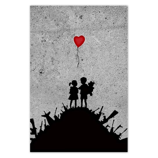Plakat 40x60 Banksy Dzieci na stosie ZeSmakiem