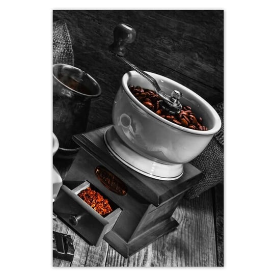Plakat 40x60 Czarnobiałe zdjęcie kawy ZeSmakiem
