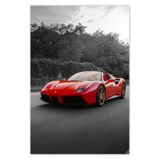 Plakat 40x60 Czerwone Ferrari ZeSmakiem