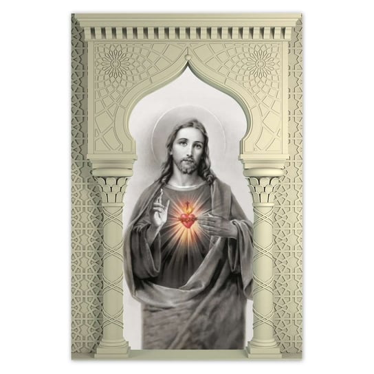 Plakat 40x60 Jezus Chrystus Król Serce ZeSmakiem