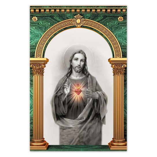 Plakat 40x60 Jezus Chrystus Król Serce ZeSmakiem