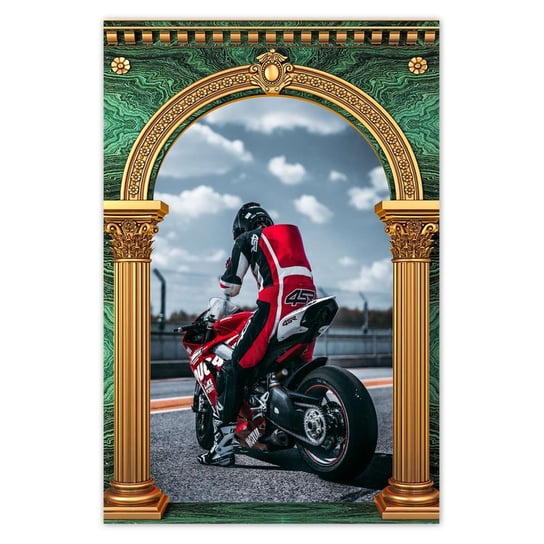 Plakat 40x60 Motocykl na torze ZeSmakiem