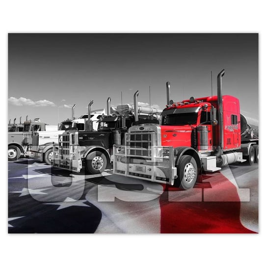 Plakat 50x40 Amerykańskie ciężarówki ZeSmakiem