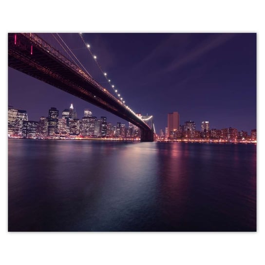 Plakat 50x40 Most nocą USA Nowy York ZeSmakiem
