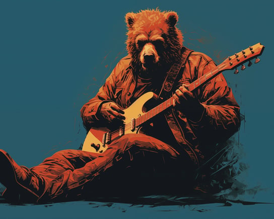 Plakat 50x40cm Niedźwiedzie Granie Zakito Posters